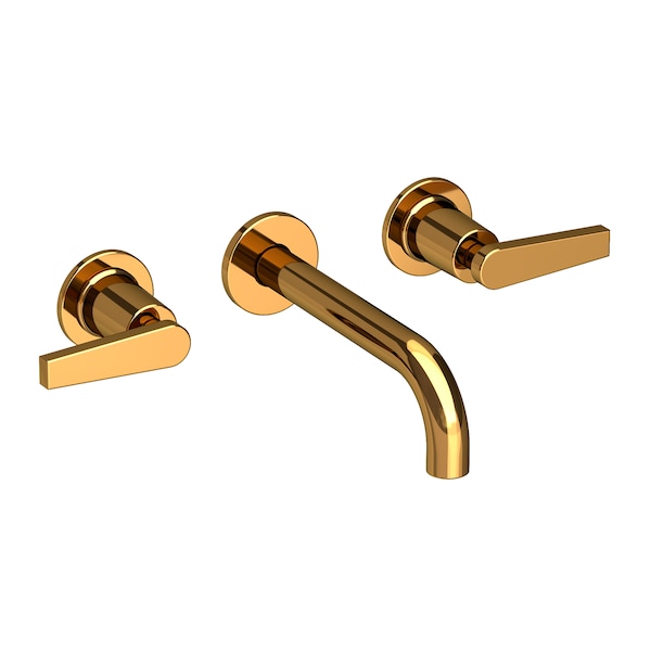 Newport Brass Wall Mount Lavatory Faucet in Polished Gold, Pvd 3-2971-24 - main